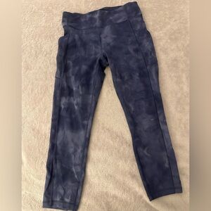 Tie-Dye Navy Lululemon Leggings